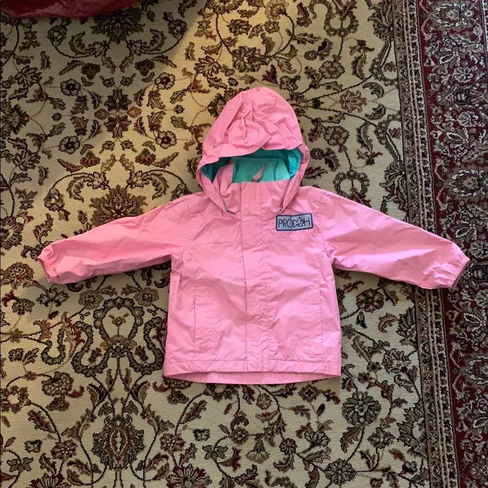 Pink Hooded Rain Jacket